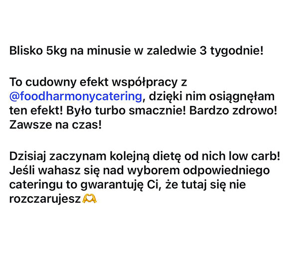 dieta bulionowa food harmony catering opinie