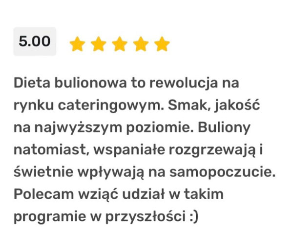 dieta bulionowa food harmony catering opinie
