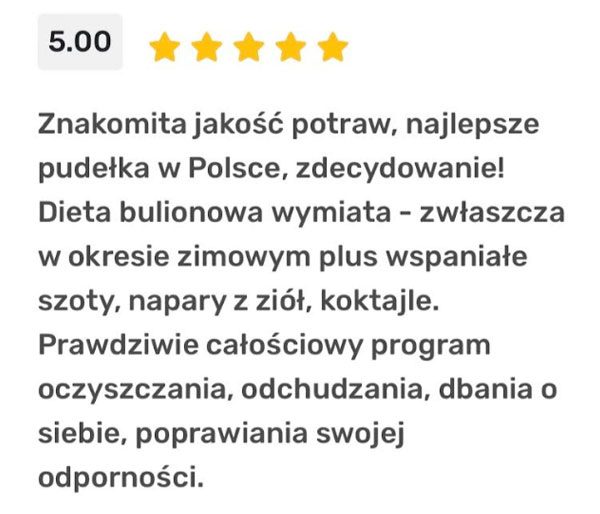 dieta bulionowa food harmony catering opinie