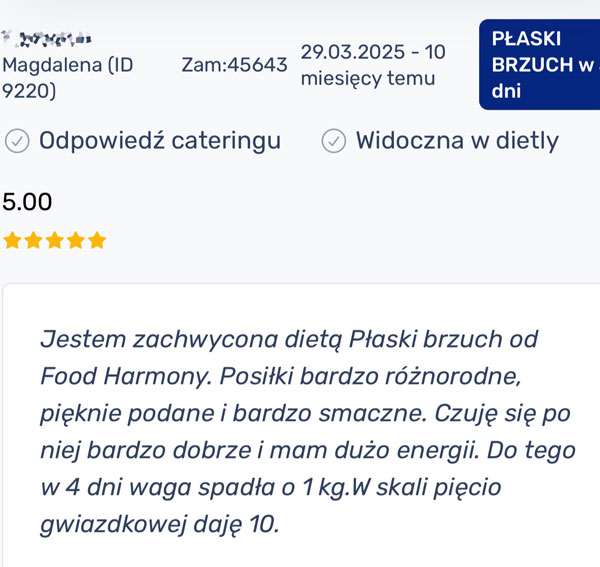 dieta plaski brzuch food harmony catering opinie