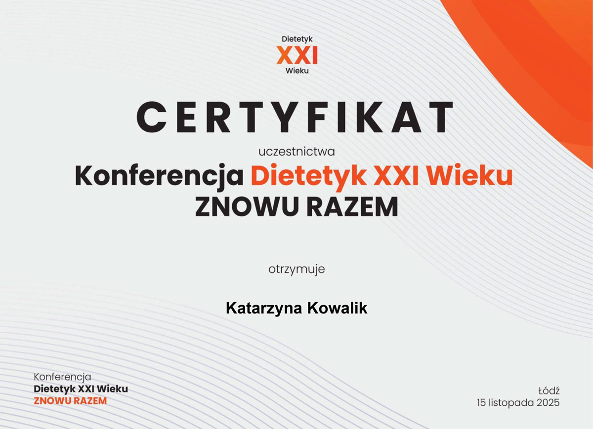 DIETETYK MGR KATARZYNA KOWALIK
